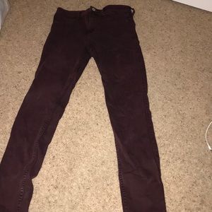 Maroon jeans